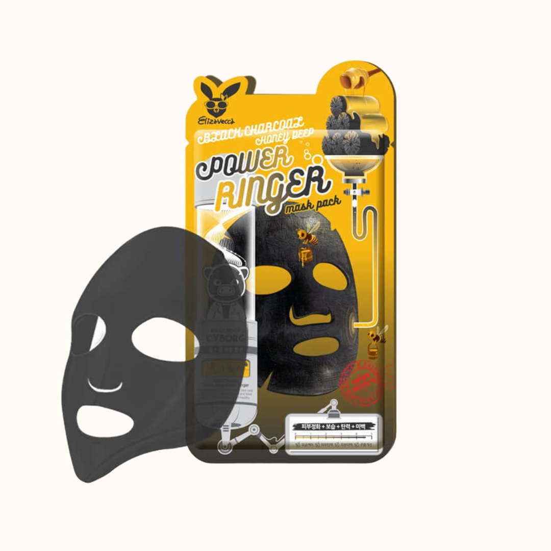 Elizavecca Black Charcoal Honey Deep Power Ringer Mask