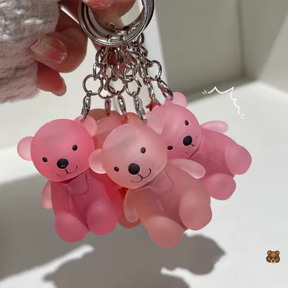 Art Value Cute Bear Keychain Velvet Lip Mud